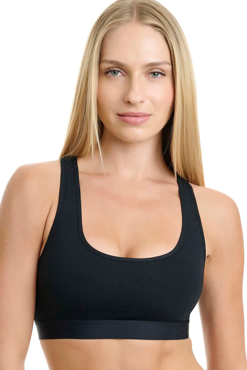 Walk γυναικείο βαμβακερό μπουστάκι Bralette με φαρδιά τιράντα-W2251-1-02