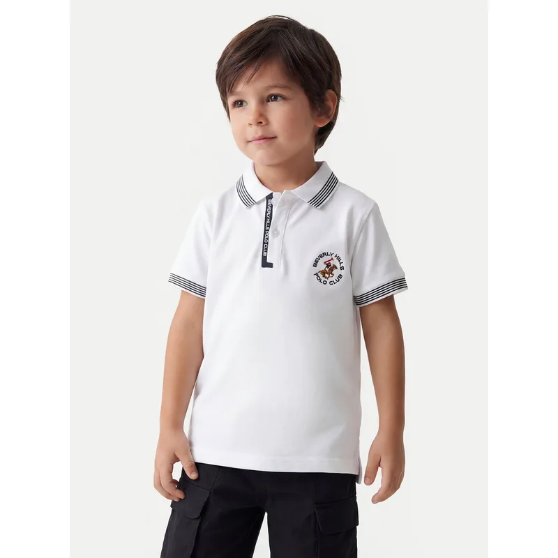 Beverly Hills Polo Club Polo P-SS26B-P424108 Λευκό Regular Fit