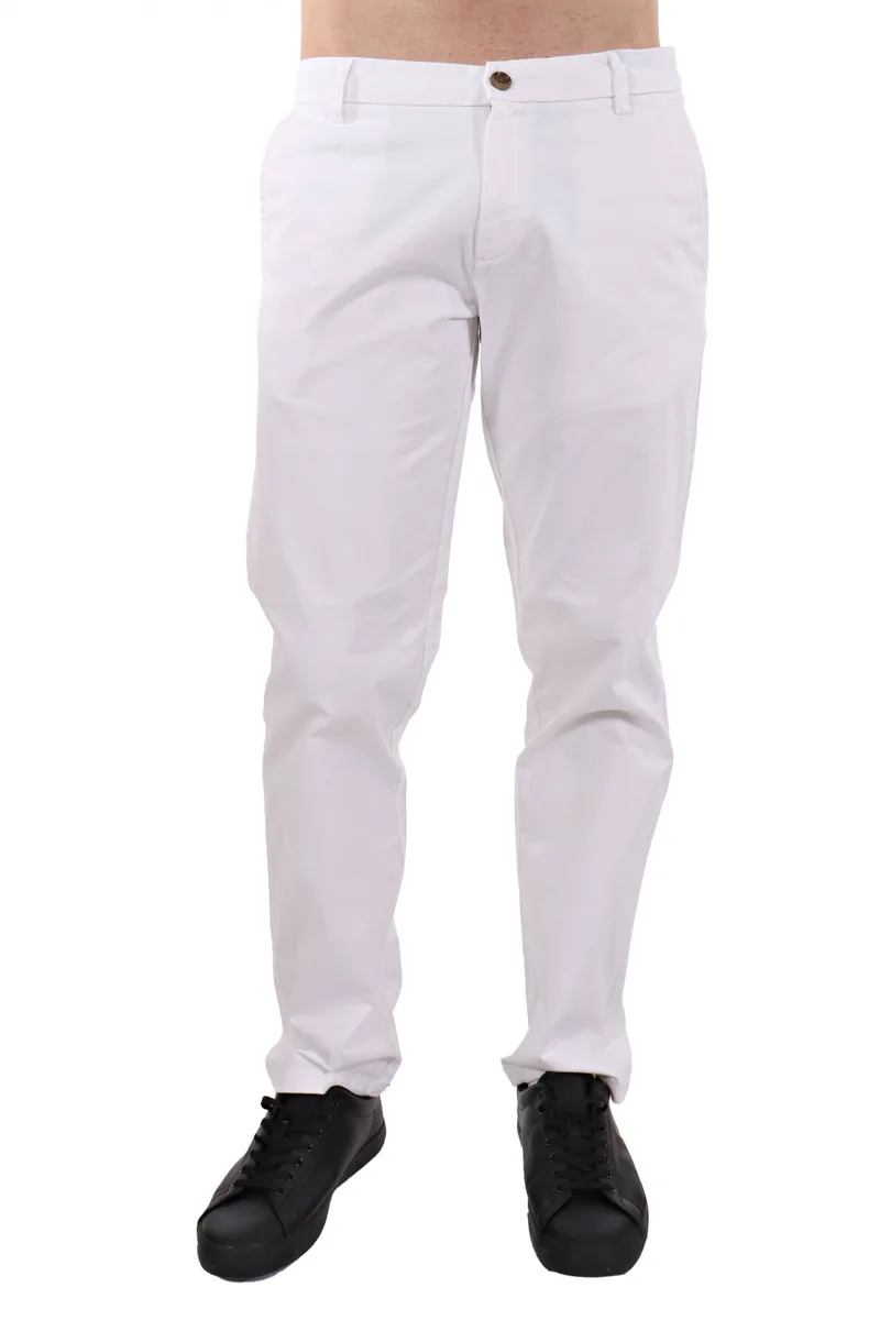 HECHTER ΠΑΝΤΕΛΟΝΙ CHINO REGULAR FIT ΛΕΥΚΟ
