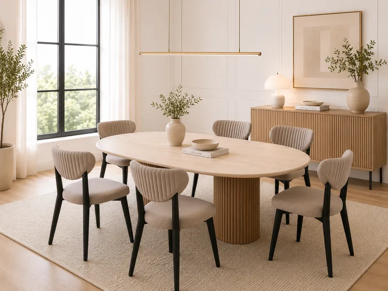 Σετ Τραπεζαρίας με 6 καρέκλες, Scandi ,180x90x75 εκ. All4home