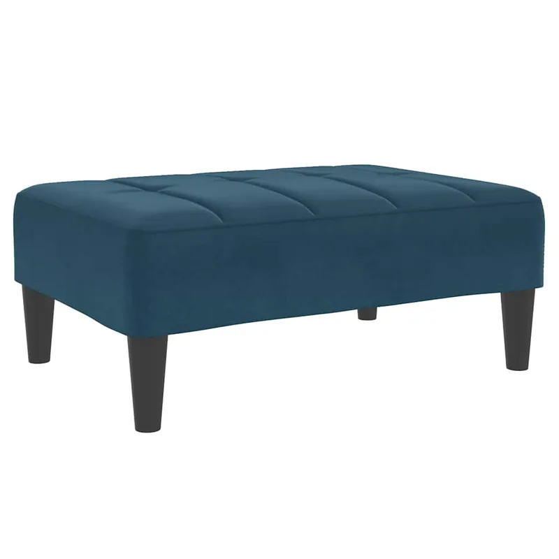 vidaXL Υποπόδιο Μπλε 77x55x31 εκ. Βελούδινο