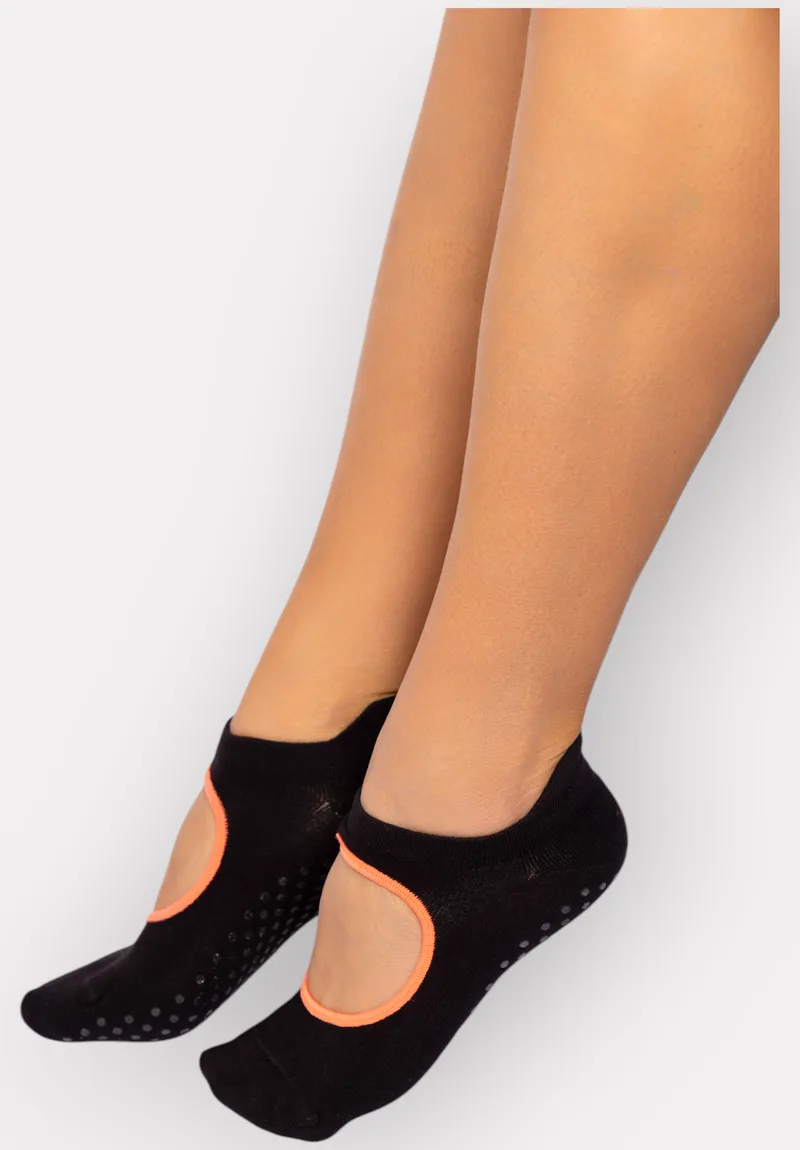 Κάλτσες γυναικείες για Yoga & Pilates Pro Socks PR11703-Πορτοκαλί