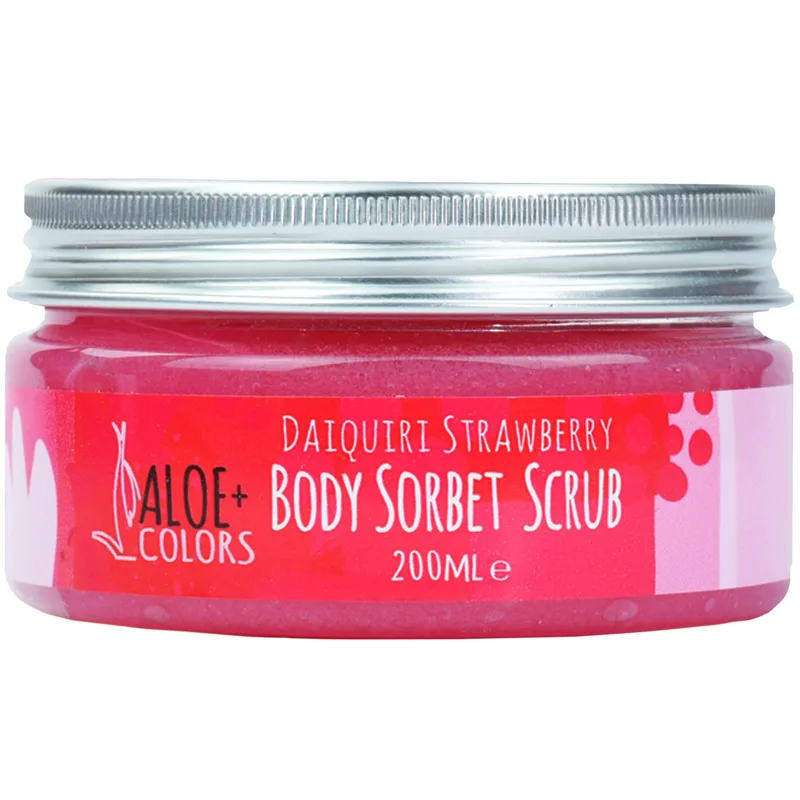 Aloe+ Colors Daiquiri Strawberry Body Sorbet Scrub Απολεπιστικό Σώματος με Βιολογική Αλόη & Άρωμα Κοκτέιλ Daiquiri Φράουλα 200ml