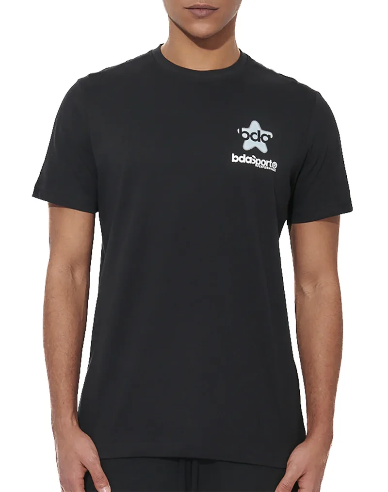 BODY ACTION MEN''S SLIM FIT T-SHIRT 053618-01-BLACK Black