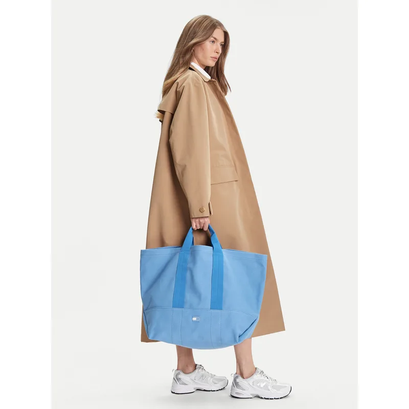 Τσάντα Tommy Jeans Tjw Tote Edition Canvas AW0AW17542 Μπλε
