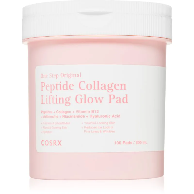 Cosrx One Step Original Peptide Collagen Lifting Glow Pad επιθέματα τόνωσης για σύσφιξη και ανόρθωση επιδερμίδας 100 τμχ