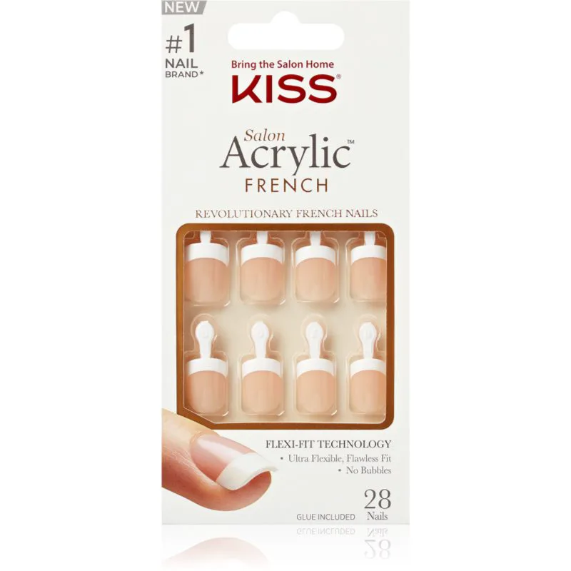 KISS Acrylic French Kit Ψεύτικα νύχια 28 τμχ