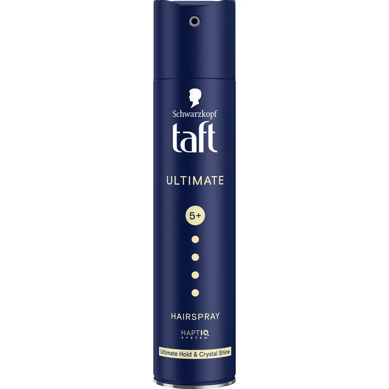 Schwarzkopf Taft Ultimate 5+ Hairspray Ultimate Hold & Crystal Shine Λακ για Απόλυτο Κράτημα & Λαμπερή Κρυστάλλινη Λάμψη, Κατάλληλη για Όλους τους Τύπους Μαλλιών 250ml