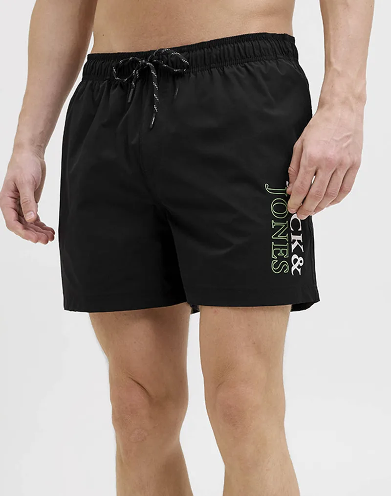 JACK&JONES JPSTMAUI JJSWIM DOUBLE LOGO AKM SN 12272799-BLACK Black