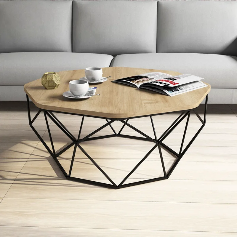 Τραπεζάκι Σαλονιού Diamond - Oak 845Hct2858 90x38x90 cm