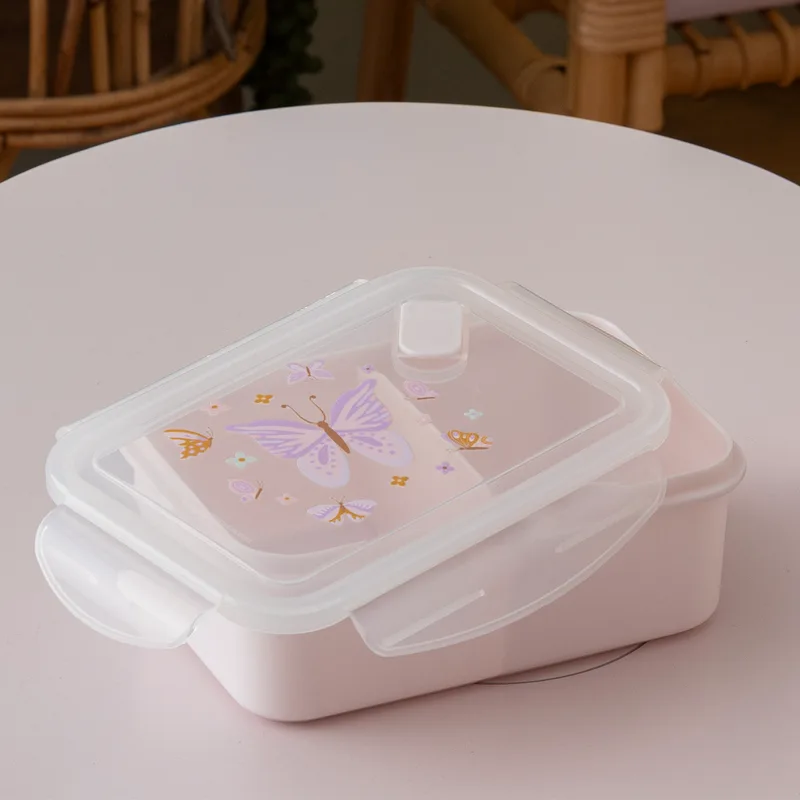 Φαγητοδοχείο Με Χωρίσματα (18.5x13x6.5) A-S Lunch Box 203763A Ροζ