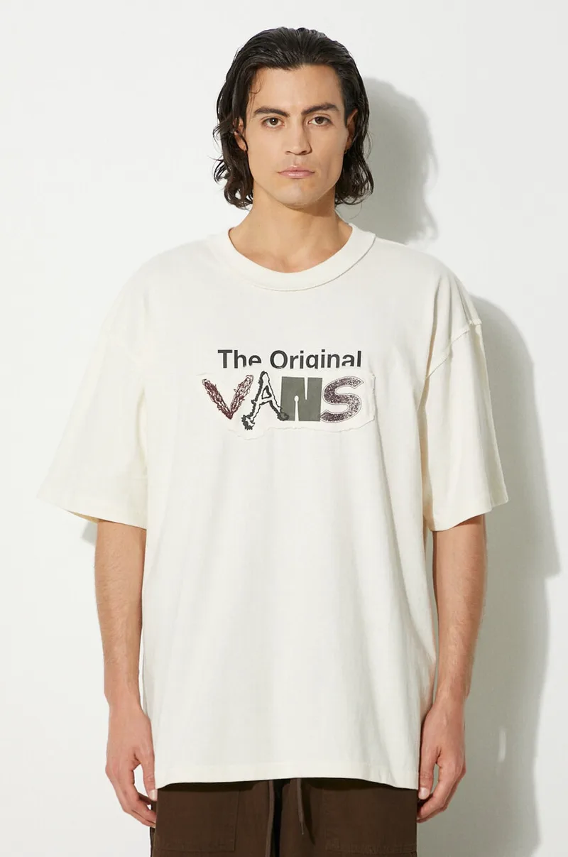 Βαμβακερό μπλουζάκι Vans Premium Classics LX Vans Clash