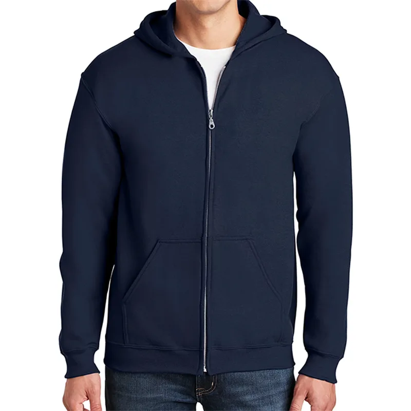 Heavyweight Full Zip Hooded Sweat Gildan 18600 Navy