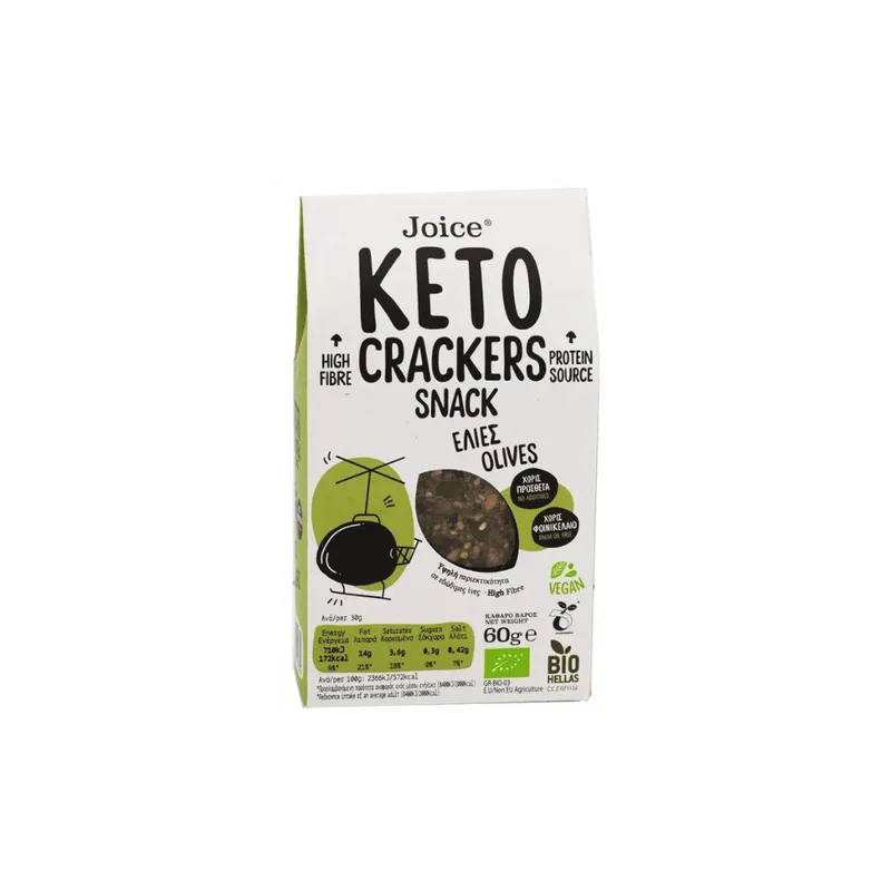 Joice Keto crackers ελιά -60gr