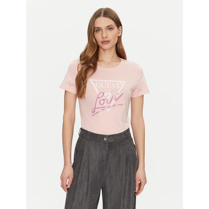 Guess T-Shirt W5GI05 I3Z14 Ροζ Regular Fit