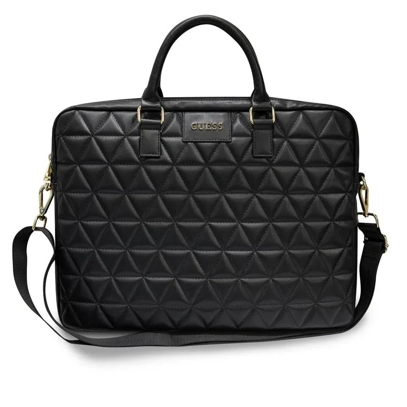 Τσάντα Guess Quilted Mosaique Pattern 15″ Black (GUCB15QLBK)