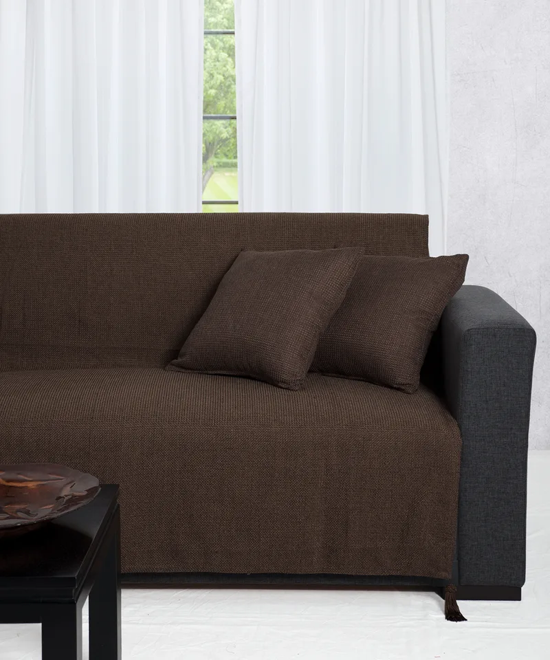 Ριχτάρι πολυθρόνας (180Χ180) 9925 BROWN, SILK FASHION