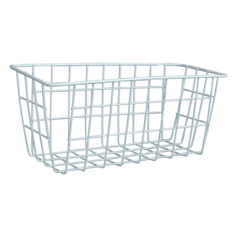 Μεταλλικό Καλάθι Αποθήκευσης 29x12x13cm Άσπρο ή Μαύρο Άσπρο