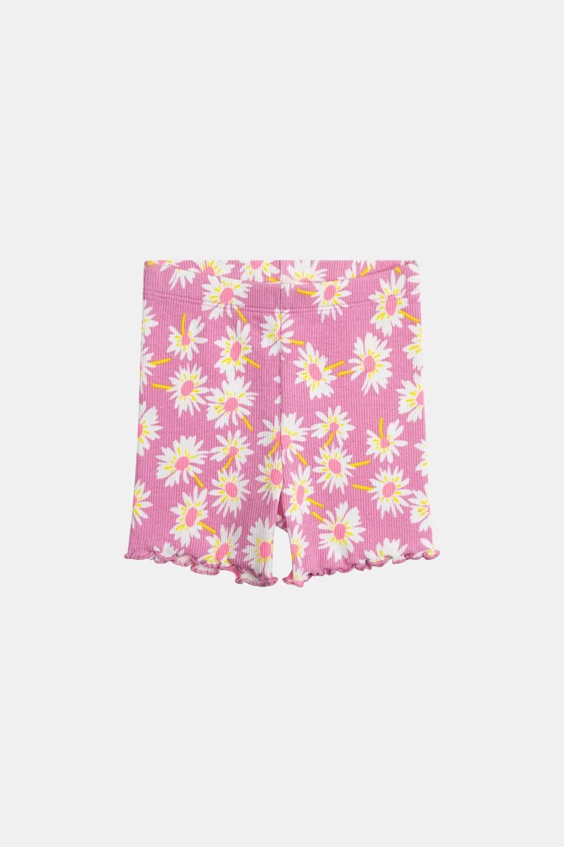 DPAM βρεφικό σορτς-κολάν για κορίτσια "Pink Daisies" - 376769 Ροζ