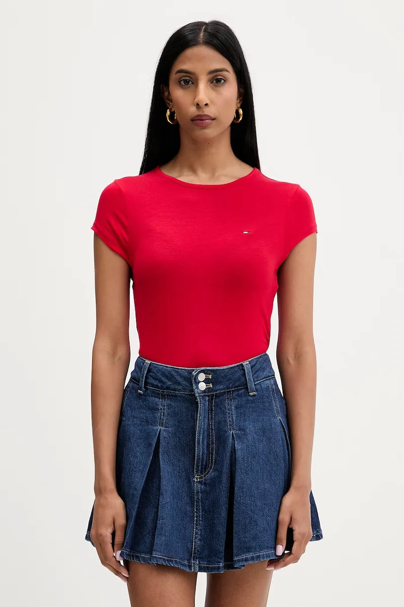 Tommy Jeans t-shirt γυναικείο με βισκόζη