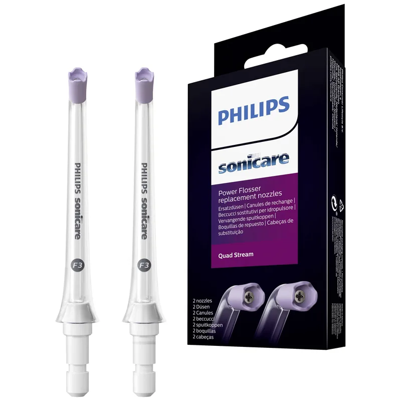 Philips Sonicare Quad Stream Power Flosser Replacement Nozzles Κωδ ΗΧ3062/00 Ανταλλακτικά Ακροφύσια για Sonicare Power Flosser 2 Τεμάχια