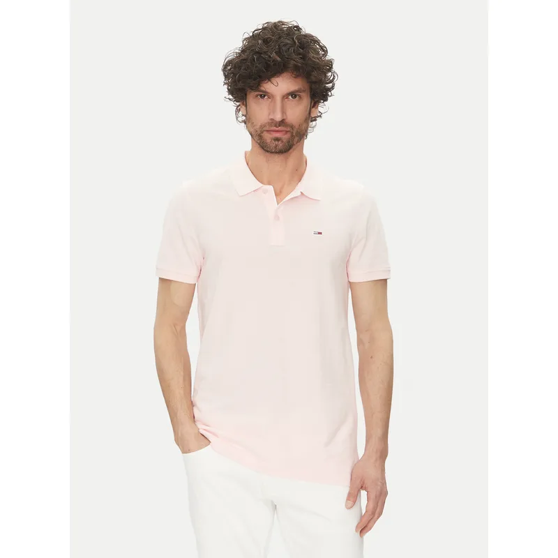 Tommy Jeans Polo DM0DM20676 Ροζ Slim Fit
