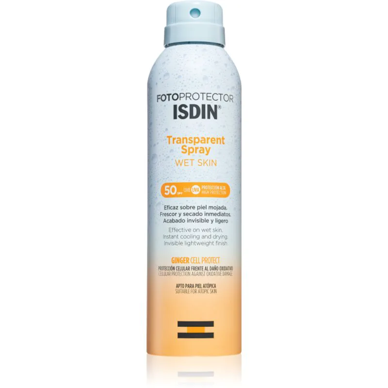 ISDIN Transparent Spray Wet Skin αντηλιακό σπρέι SPF 50 250 ml