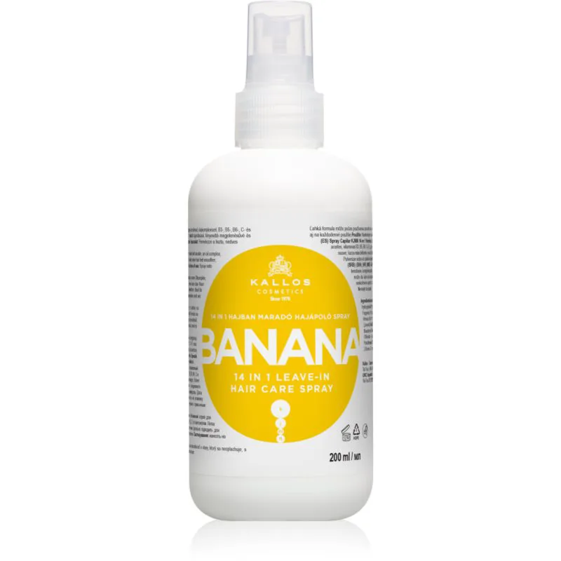 Kallos KJMN Professional Banana σπρέι χωρίς ξέβγαλμα για τα μαλλιά 200 ml