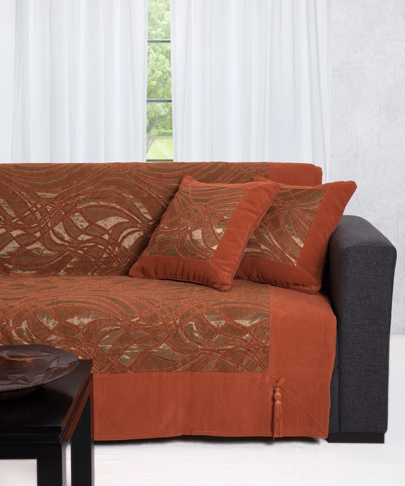 Μαξιλαροθήκη Διακόσμησης Silk Fashion 911 Πορτοκαλί 45x45