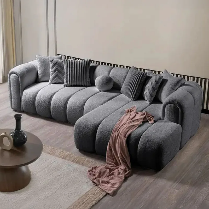 Γωνιακός Καναπές N-Line Right - Dark Grey 752Est1318 (265x185x70x95)