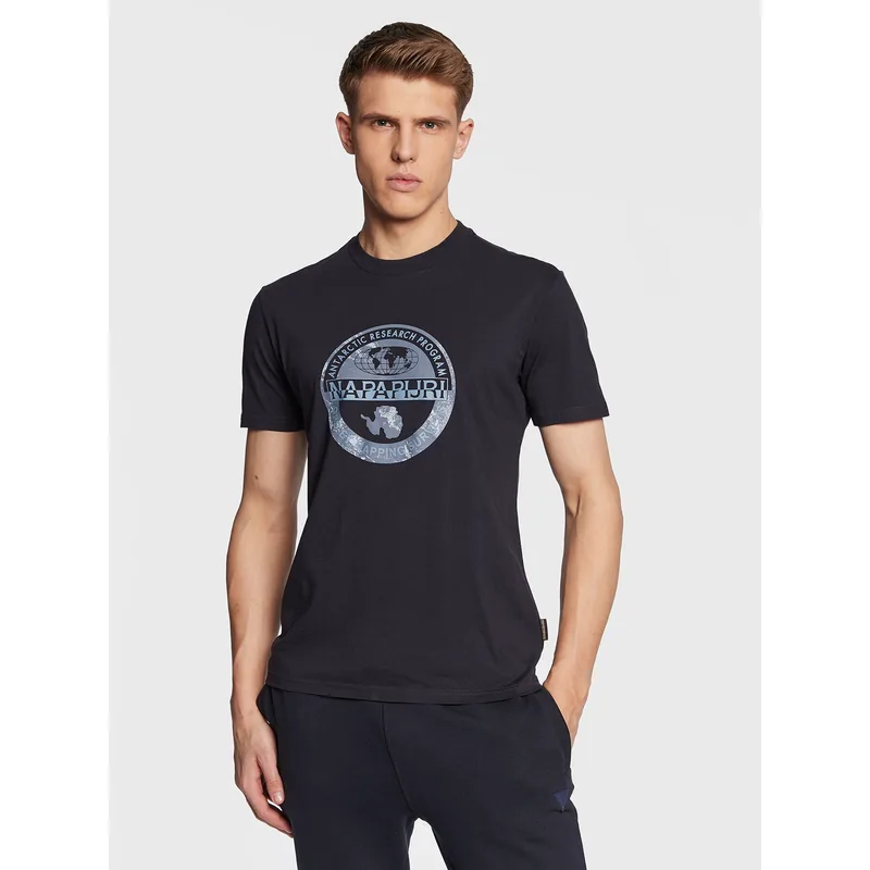 Napapijri T-Shirt S-Bollo NP0A4H9K Σκούρο μπλε Regular Fit