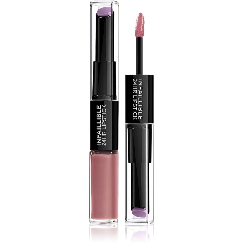 L’Oréal Paris Infallible 24H μακράς διαρκείας κραγιόν και λιπ γκλος 2 σε 1 απόχρωση 213 Toujours Teaberry 5,7 γρ