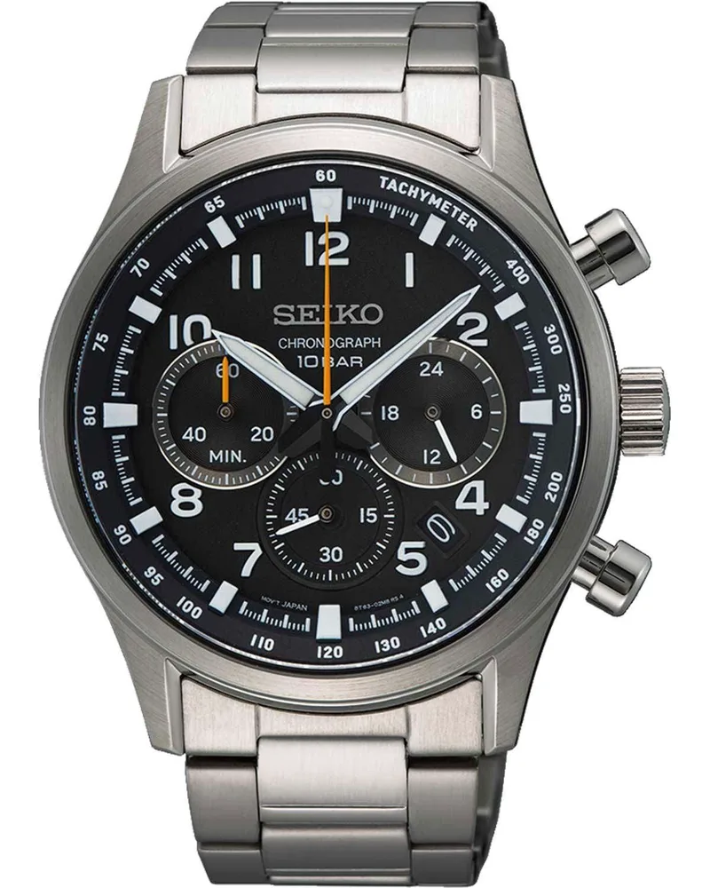 SEIKO Conceptual Racing Sports Chronograph - SSB447P1, Silver case with Stainless Steel Bracelet