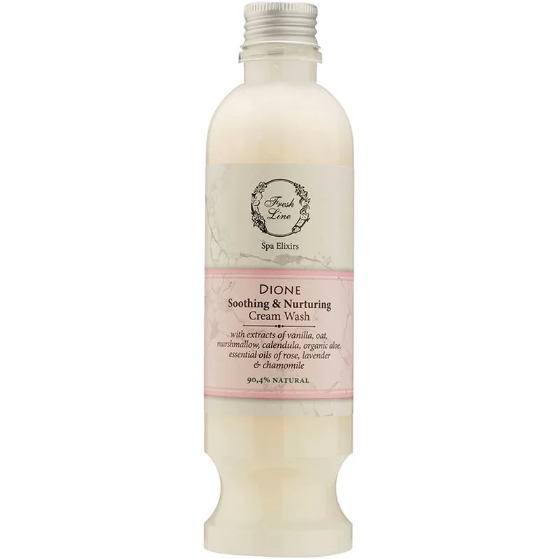 Fresh Line Spa Elixirs Dione Soothing & Nurturing Cream Wash Αφρόλουτρο Σώματος με Εκχυλίσματα από Βανίλια, Καλέντουλα & Αιθέριο Έλαιο Τριαντάφυλλο για Καταπράυνση & Φροντίδα 250ml