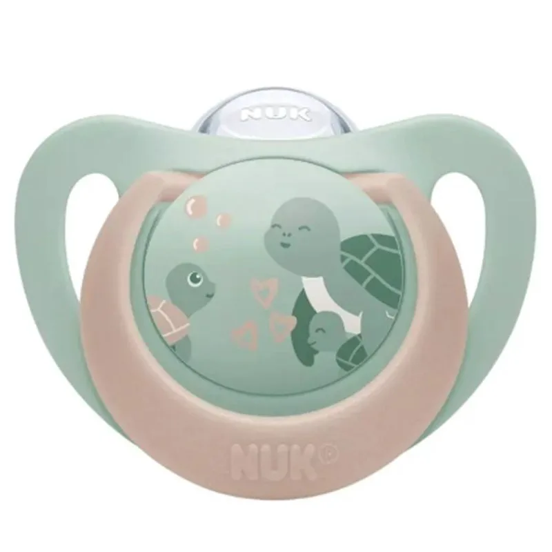 Nuk First Choice Silicone Soother 18-36m Ορθοδοντική Πιπίλα Σιλικόνης με Θήκη 1 Τεμάχιο - Φυστικί - Μπεζ