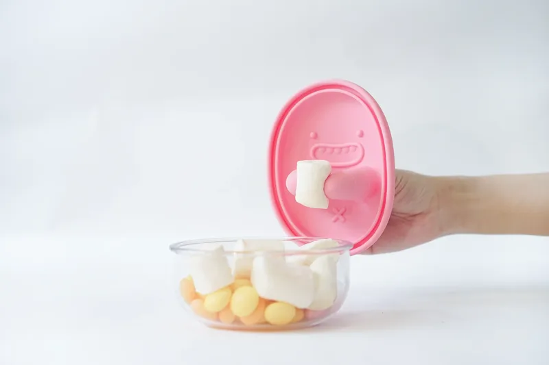 Monchi Finger Snack Bowl - Peony Ροζ