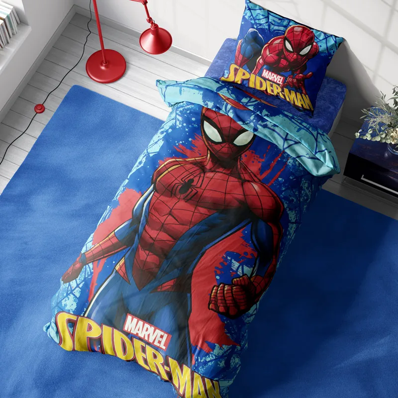 Παπλωματοθήκη Μονή Σετ 160x240 Dimcol Spiderman 710 Electric Blue