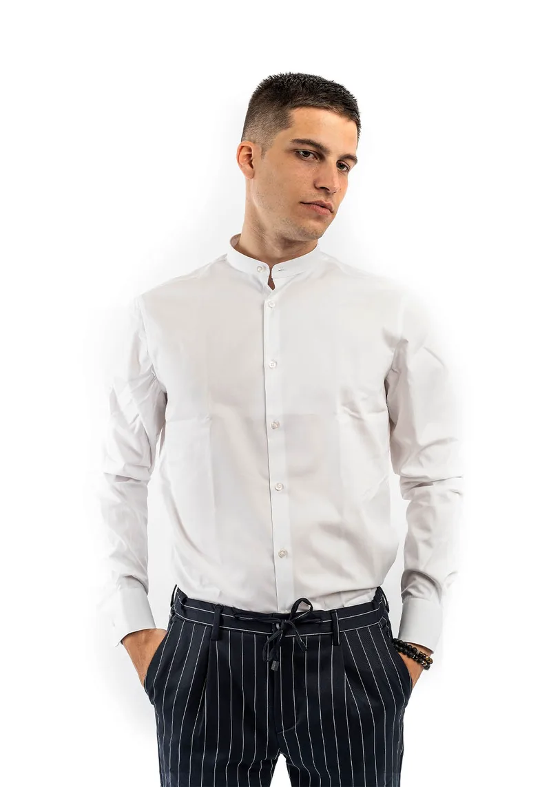 Πουκάμισο Fragosto Custom/Slim - Mao 001 White
