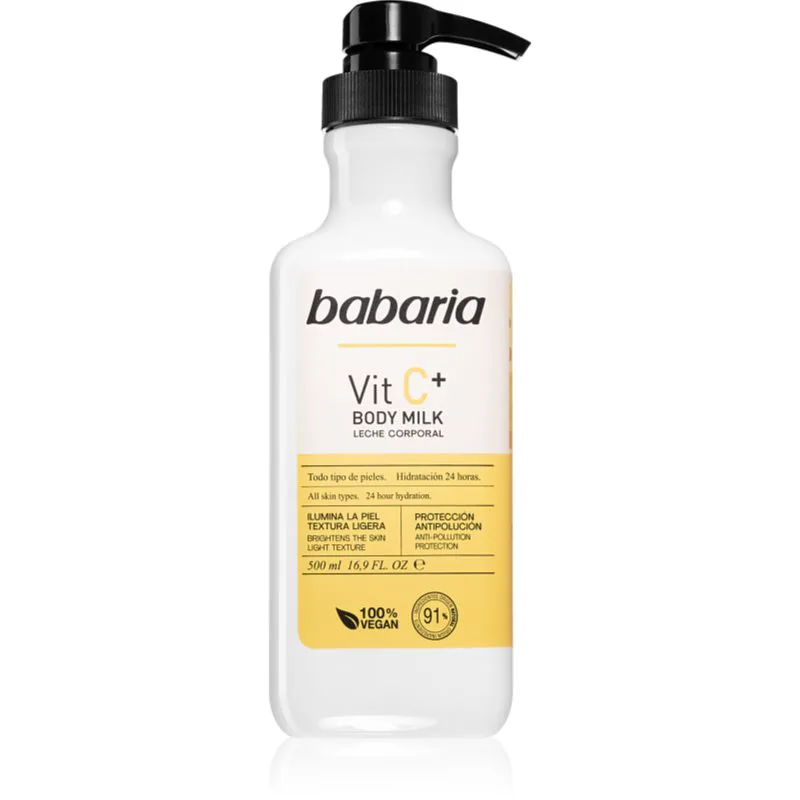 Babaria Vitamin C ενυδατικό γαλάκτωμα σώματος για όλους τους τύπους δέρματος 500 ml