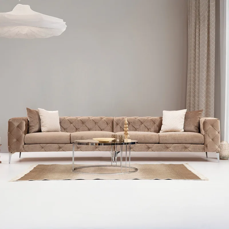 Τετραθέσιος Καναπές Como - Dark Cream 560Are1901 (90x72x344)
