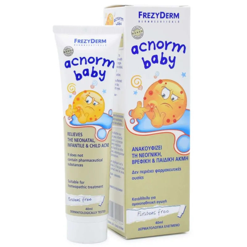 Frezyderm Acnorm Baby Απαλή Κρέμα για τη Νεογνική, Βρεφική & Παιδική Ακμή, 40ml