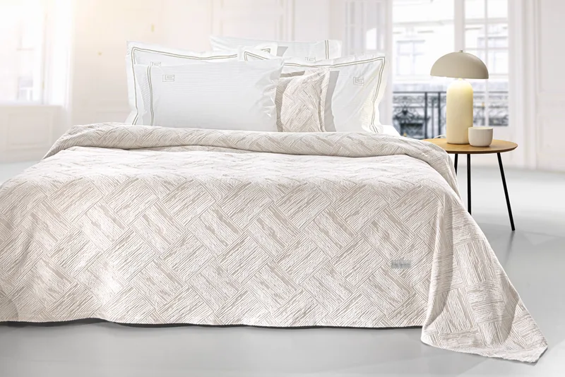 Κουβέρτα Βαμβακερή King 260x250εκ. Lucid Natural Guy Laroche (Ύφασμα: Βαμβάκι 100%, Μέγεθος: King Size, Χρώμα: Natural) - Guy Laroche - 5206480682131