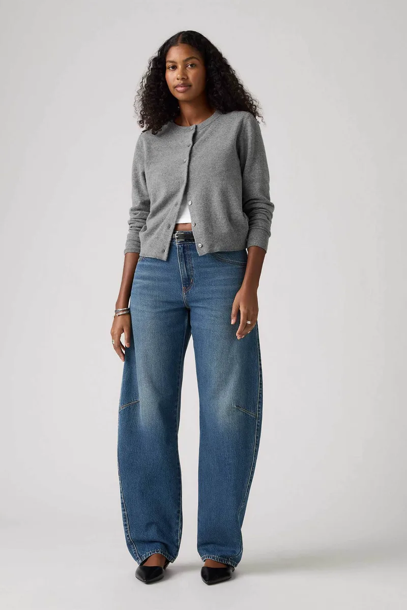 Levi's® γυναικείο τζιν παντελόνι ψηλόμεσο πεντάτσεπο Loose Fit "Baggy Dad®" - 0039A0001 Denim Blue