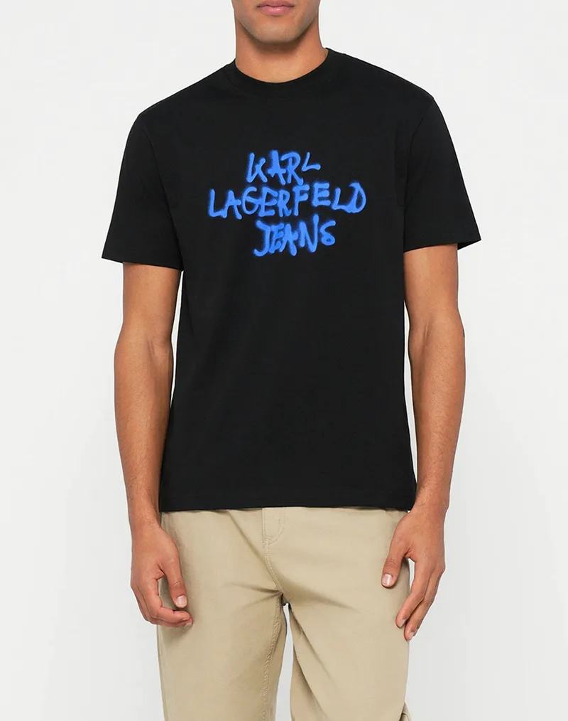 KARL LAGERFELD JEANS KLJ REG SS GRAFFITI TEE B1M17065-999 Black