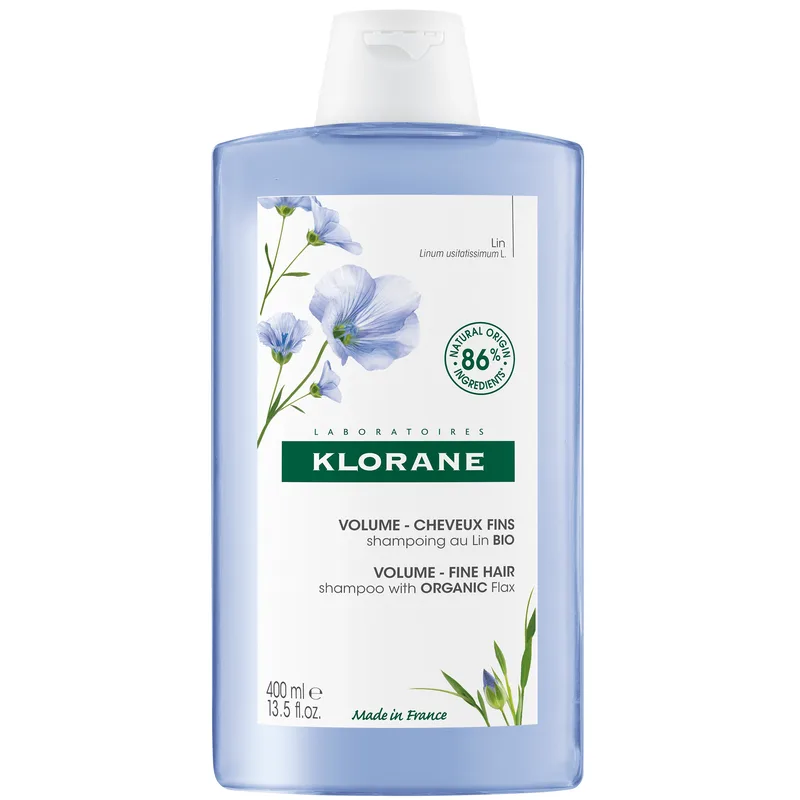 Klorane Organic Flax Volume Shampoo Fine Hair Σαμπουάν για Όγκο με Ίνες Βιολογικού Λιναριού 400ml