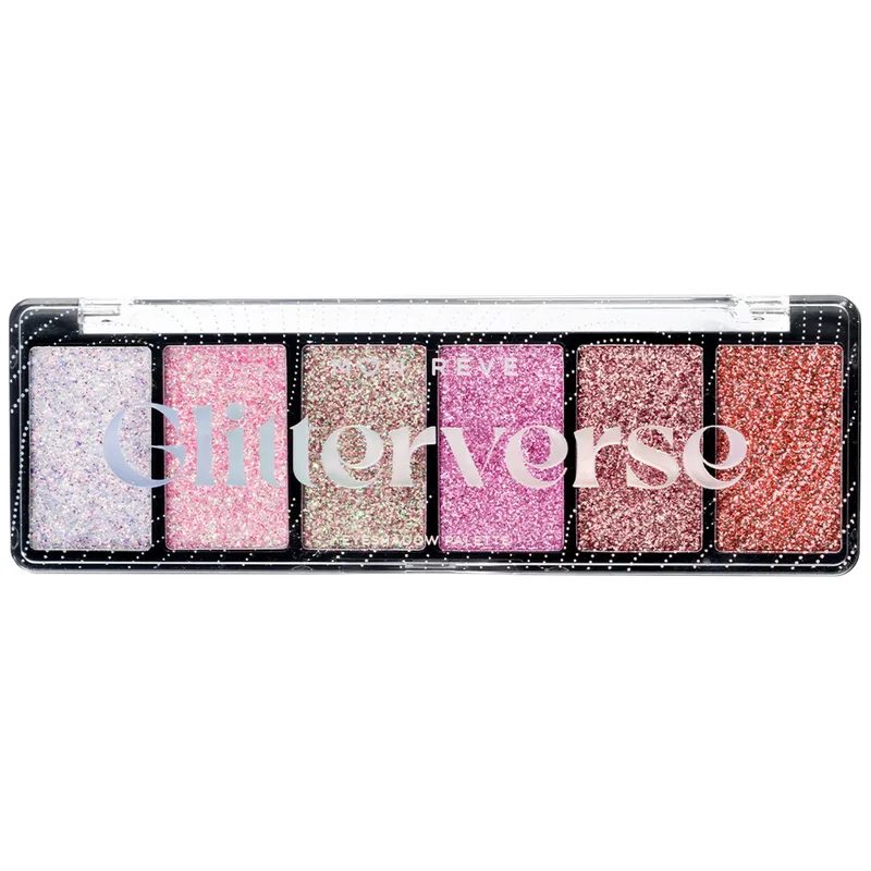 Mon Reve Glitterverse Eyeshadow Palette Παλέτα Σκιών με 6 Αποχρώσεις Μεγάλης Διάρκειας 11.8gr