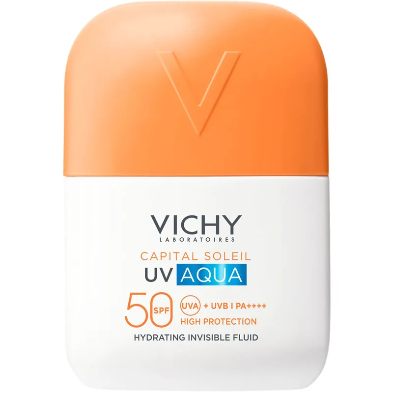 Vichy Capital Soleil UV-AQUA Spf50 Hydrating Invisible Fluid Ενυδατικό Λεπτόρρευστο Αντηλιακό Προσώπου Υψηλής Προστασίας με Ανάλαφρη & Αόρατη Αίσθηση 50ml