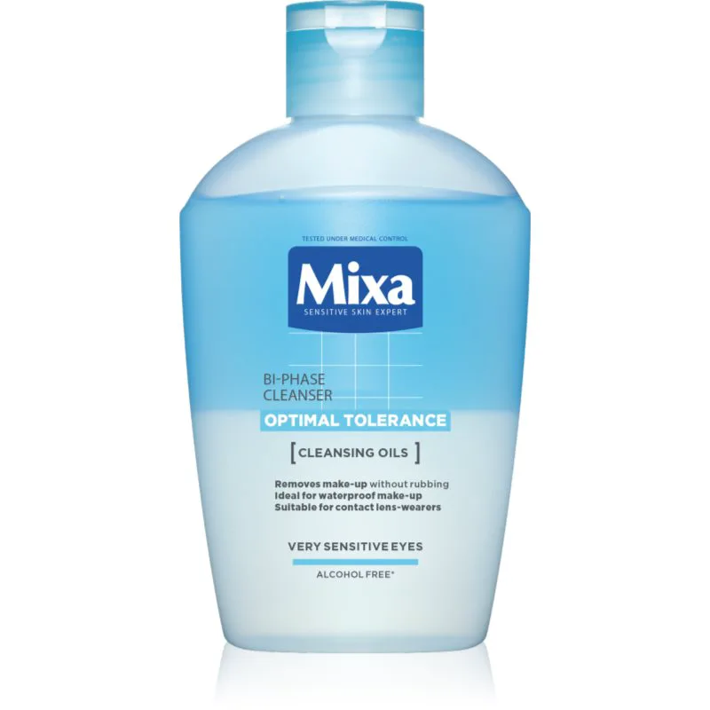 MIXA Optimal Tolerance δύο συστατικών ντεμακιγιάζ ματιών 125 ml