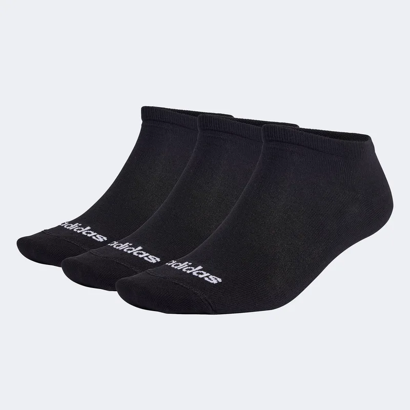 ADIDAS THIN LINEAR LOW-CUT SOCKS 3 PAIRS ΜΑΥΡΟ