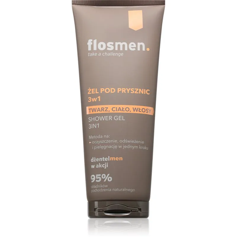 FlosLek Laboratorium FlosMen τζελ για ντους 3 σε 1 για άντρες 225 ml